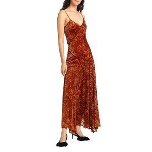 Ulla Johnson - Elodie Velvet Devore Midi-Dress - Size 6